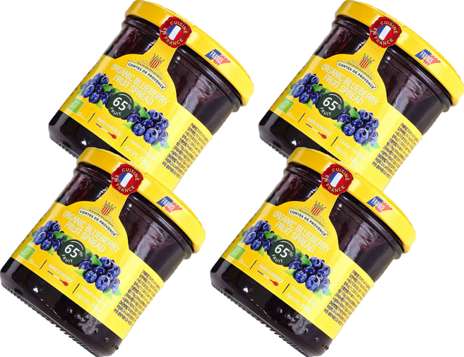 꼼드프로방스 유기농 블루베리잼, 170g, 4개