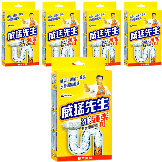 Mr Muscle 威猛先生 激泡排水管清洗劑 6包, 120g, 5盒