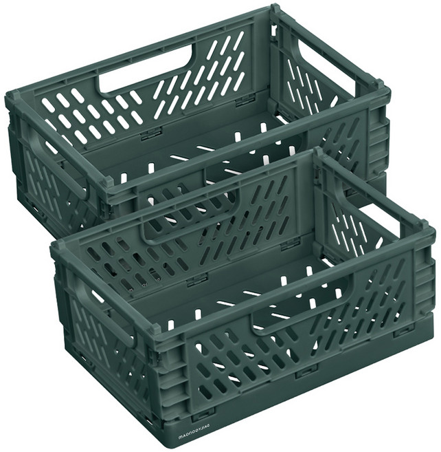 일상공감 수납착 정리함, 그린, 2개