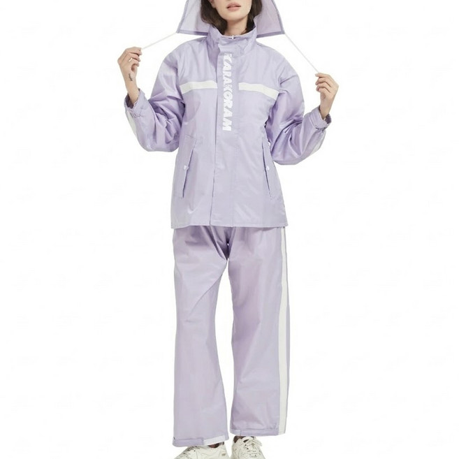 WOLF WALKERS 兩件式雨衣, 香芋紫