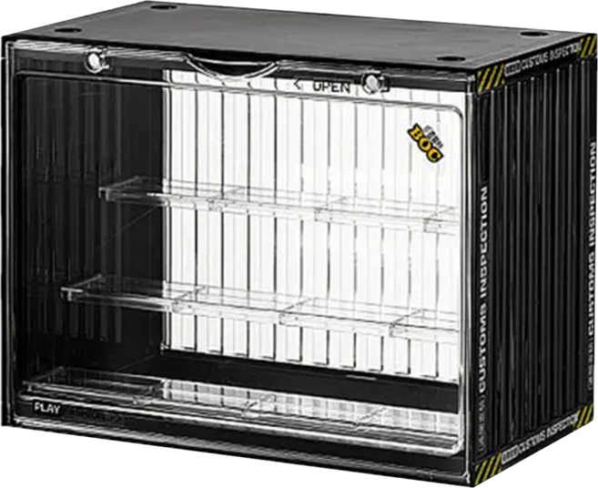 潮玩壓克力公仔展示盒 黑色, 1個