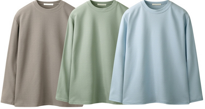 해리슨 남성용 링클프리 리버플 라운드 긴팔 티셔츠 3종 세트 WMS1002