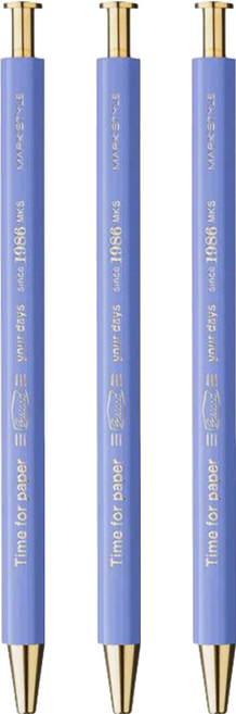 MARK'S Time for Paper 復古六角木軸 原子筆 TFP-BP02-LPL, 淡紫色, 3個