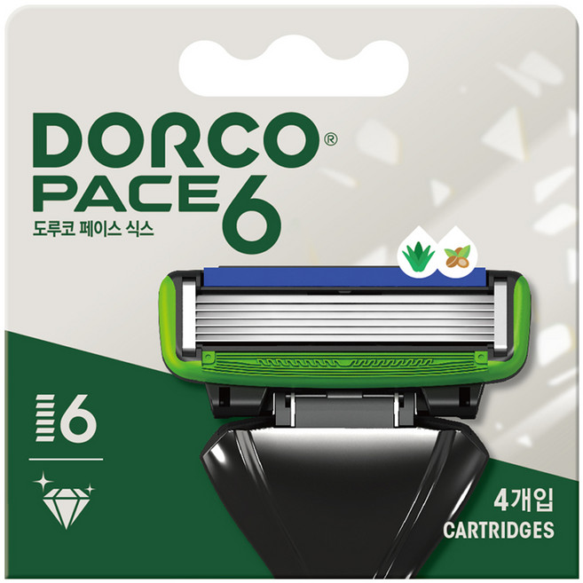 도루코 페이스6 면도날, 4개입, 1개
