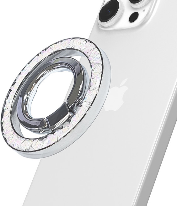 SKY 팔레트 맥세이프 호환 별빛 글리터 스마트링 그립 스마트톡 PM10ST, 스타 실버, 1개