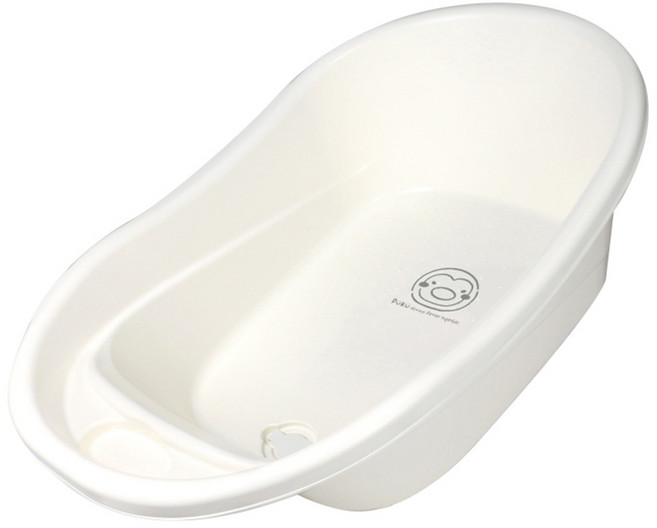 PUKU 藍色企鵝 Smile嬰兒澡盆 71.8 x 47.4 x 22.7cm 27L, 白色 款式隨機, 1個