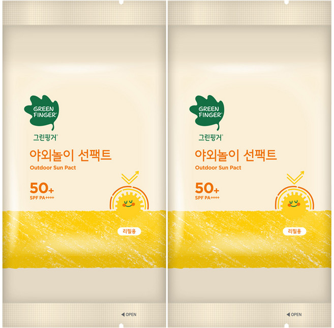 그린핑거 촉촉선팩트 소프트블록 리필, 16g, 2개