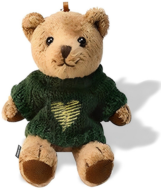 어반카 티브 곰돌이 키링, 1개, 하트그린