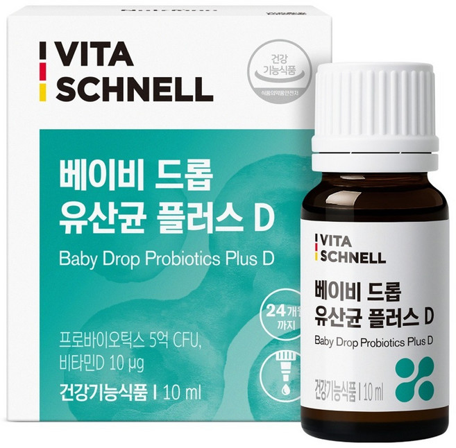 vitaschnell 嬰兒益生菌滴劑 Plus D, 1個, 10ml