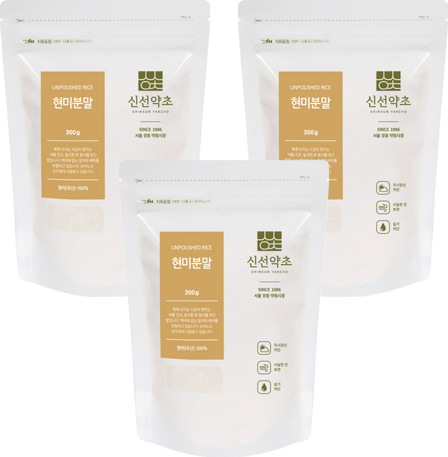 신선약초 현미분말, 300g, 3개