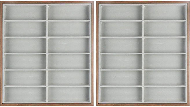 안경진열대 우드 12칸, 혼합색상, 2개