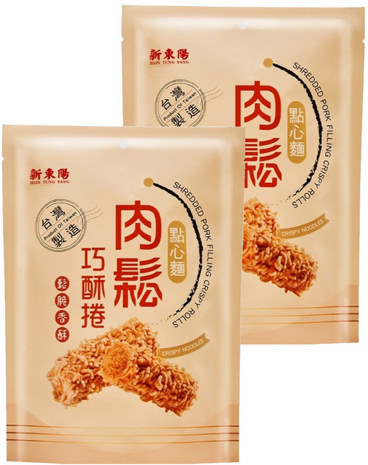 新東陽 肉鬆巧酥捲 點心麵, 130g, 2袋