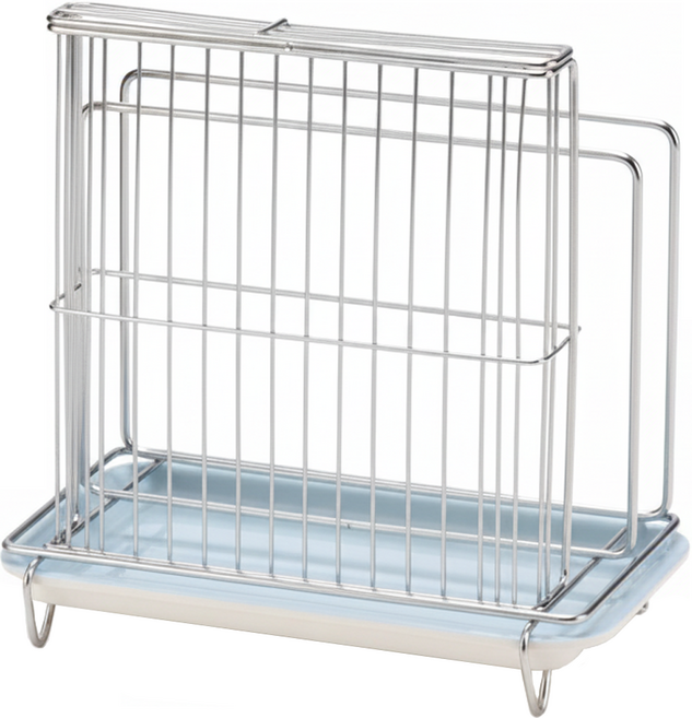 皇家 不銹鋼刀具砧板瀝水收納架, 銀色, 1個