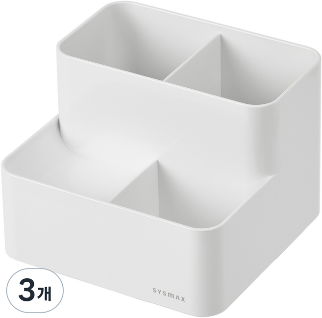 SYSmAX Luxe 鉛筆筒, 3個, 白色