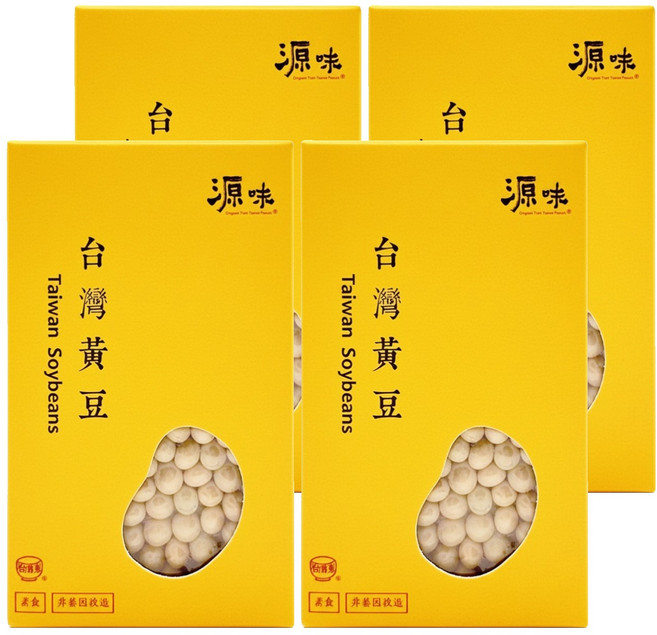 台灣源味本舖 台灣黃豆 非基因改造, 400g, 4盒