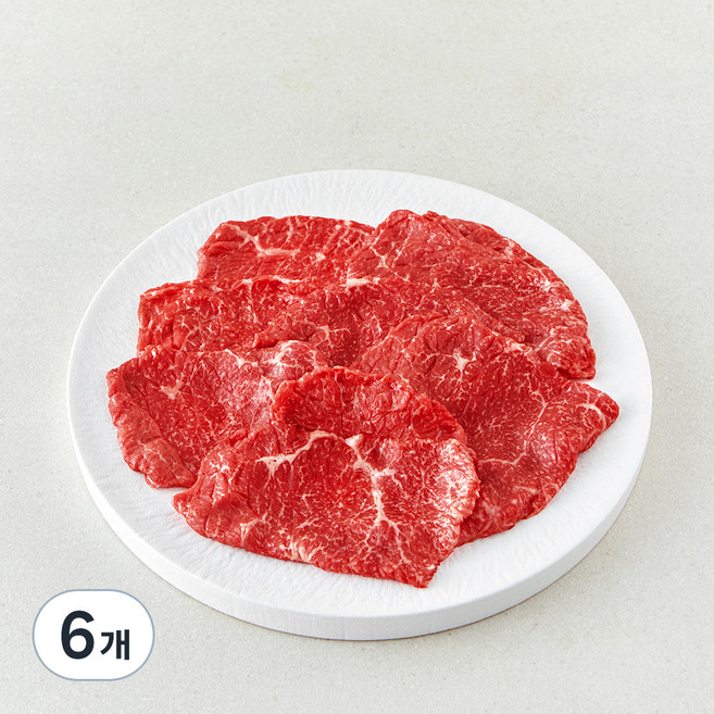 한우 무항생제 1등급 정육 불고기용 (냉장), 300g, 6개