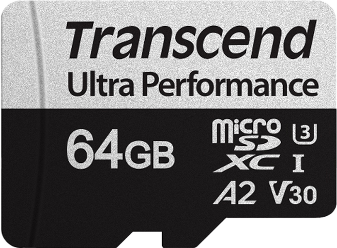 Transcend 創見 MicroSD U3 A2 340S 遊戲機/空拍機專用, 64GB, 1個