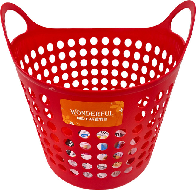 KEYWAY 聯府 圓型EVA置物籃, 紅色, 1個