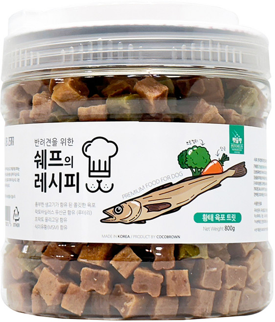 펫슐랭 반려견을 위한 쉐프의 레시피 트릿, 황태육포, 800g, 1개