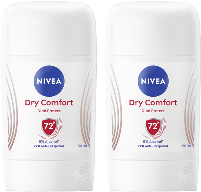 NIVEA 妮維雅 台灣公司貨 止汗爽身乳膏 Pro升級版 乾適活力, 50ml, 2瓶