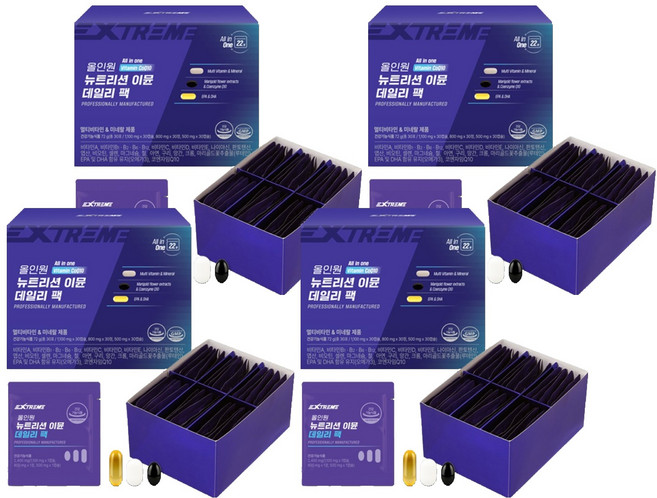 Extreme 多效合一每日保健隨身包, 30份, 4個, 72g