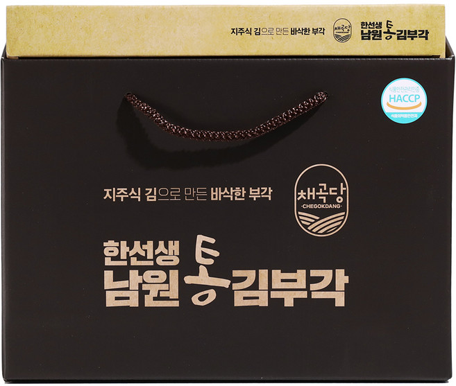 채곡당 한선생 남원 통 김부각 세트, 40g, 6개