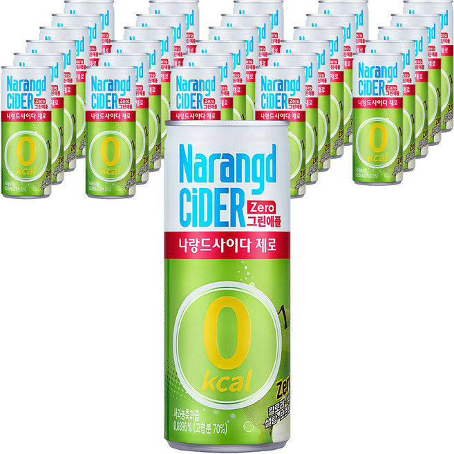 나랑드사이다 제로 그린애플, 245ml, 30개