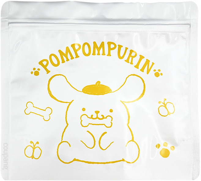 Skater 布丁狗 POMPOMPURIN 夾鍊袋, 5個, 1組