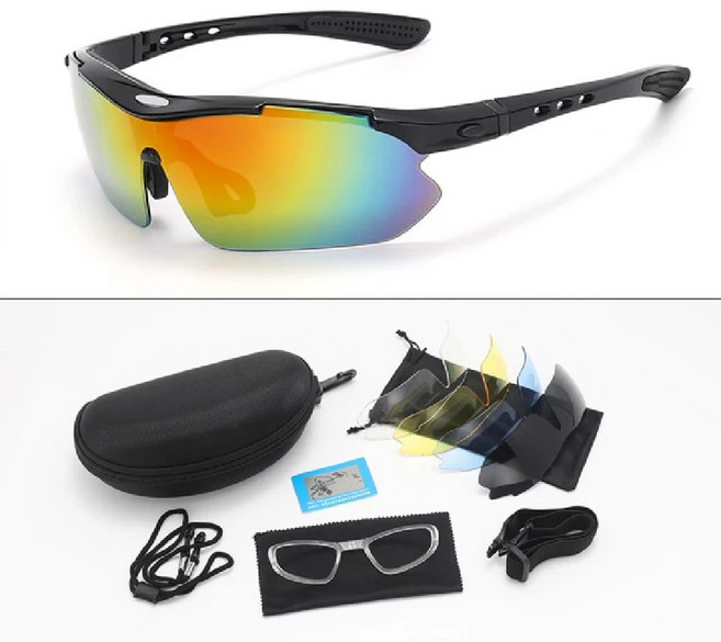 ROBESBON 萬能運動太陽眼鏡13件 黑色 均碼, 1組