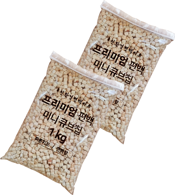 친환경편백아트 프리미엄 편백 방향 미니 큐브칩 촉감각완구 본품 7~8mm 1kg, 2개