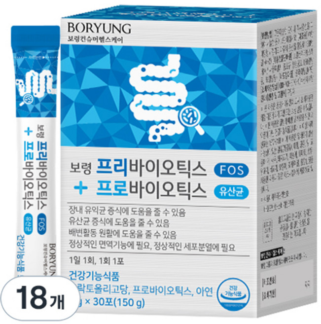 Boryung 益生元 益生菌 乳酸菌, 150g, 18個