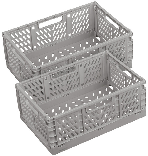 일상공감 수납착 정리함, 다크그레이, 중형(30.5 x 20.3 x 12.5 cm), 2개