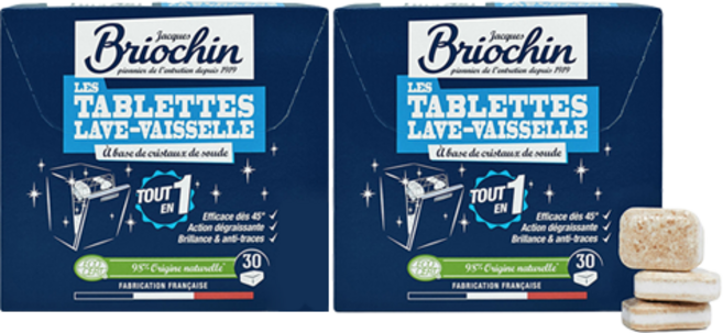 브리오신 식기세척기 전용 주방세제 타블렛형 무향, 480g, 2개