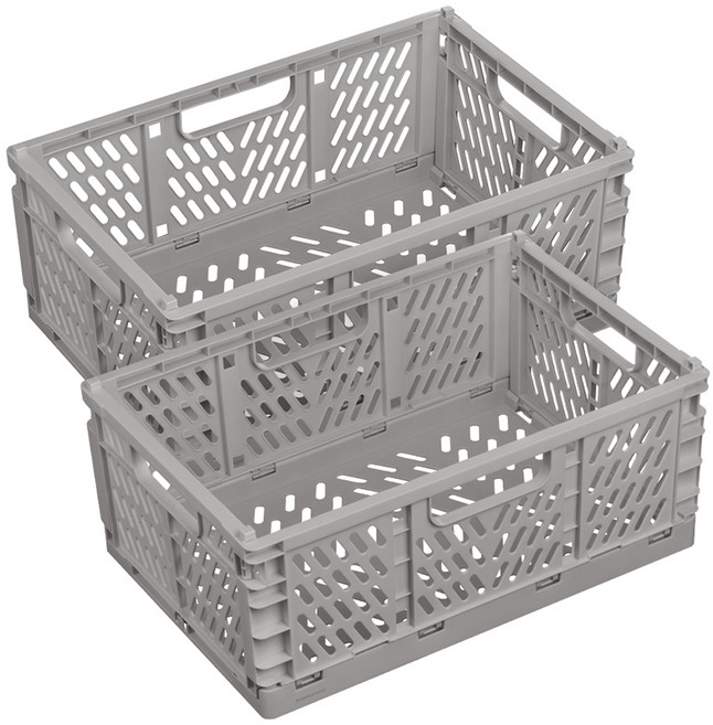 일상공감 수납착 정리함, 다크그레이, 대형(43 x 29 x 16.7 cm), 2개