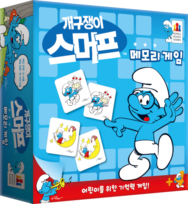 코리아보드게임즈 개구쟁이 스머프 메모리 보드게임, 혼합색상, 1개