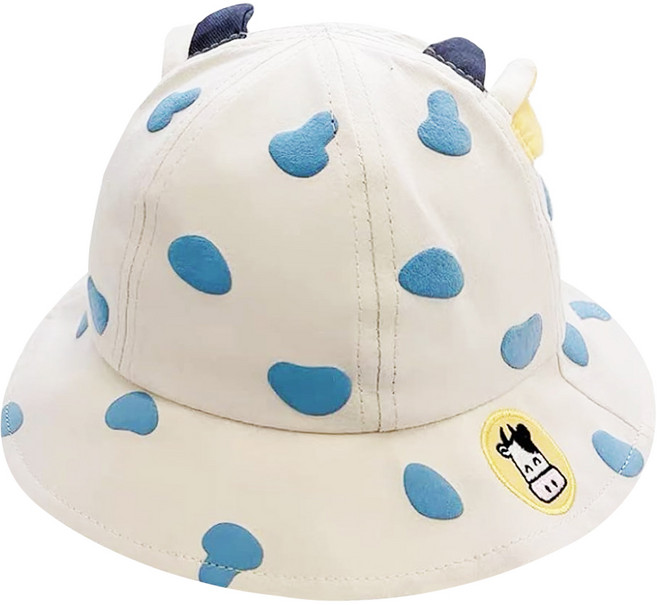 bebehome 日式嬰兒童可愛超萌造型帽 - 藍白色