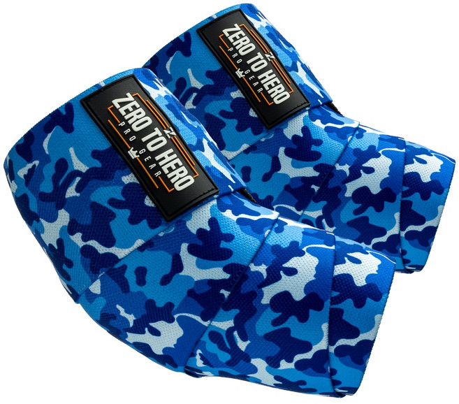제로투히어로 카모 팔꿈치보호대 EXCLUSIVE 좌우세트, 1세트, 블루 카모