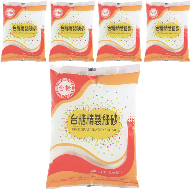 台糖 精製細砂糖, 1kg, 5包