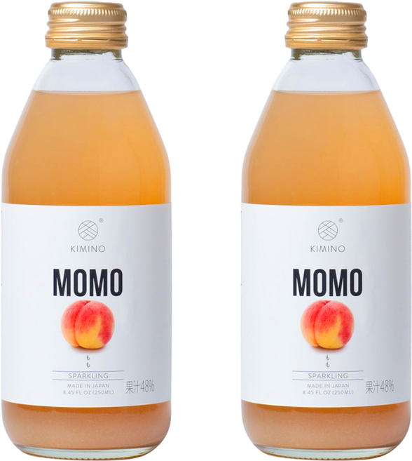 KIMINO 山梨白桃氣泡果汁飲, 250ml, 2個
