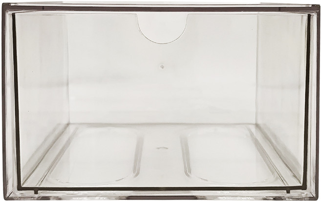 可堆疊收納盒 大號 16.5 x 10 x 10cm, 透明, 1個