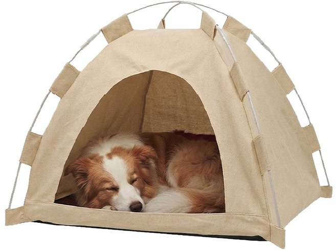 아메리칸베커 반려동물 하우스 강아지 텐트, 아이보리, 1개