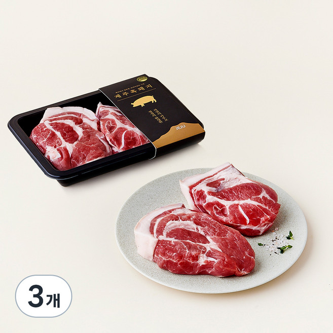 제주 흑돼지 미박목심 (에어후라이어용) 500g, 3개