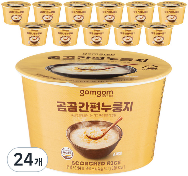 곰곰 간편 누룽지, 60g, 24개