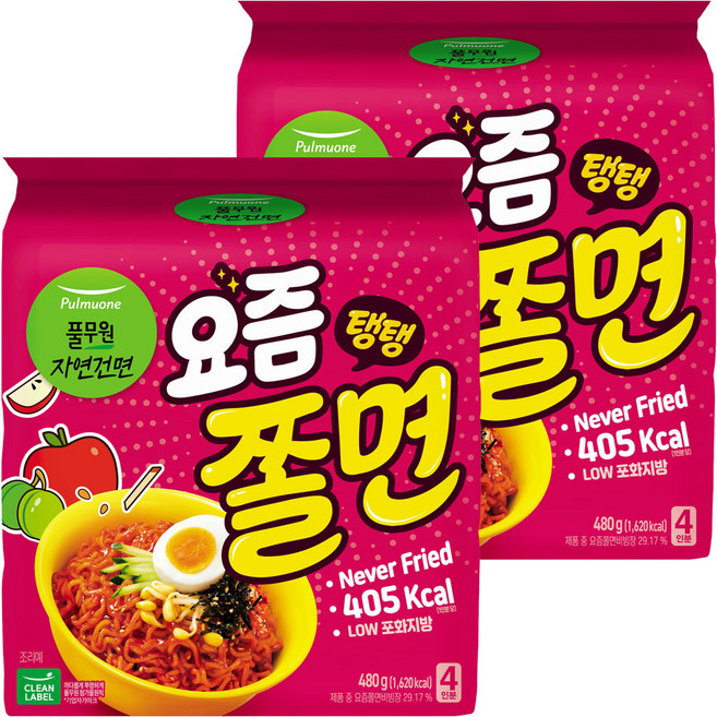 풀무원 요즘 탱탱쫄면 120g, 8개