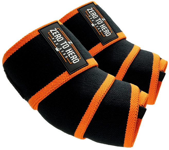 제로투히어로 히어로 헬스 팔꿈치보호대 양쪽 세트 Type2, 1세트, ORANGE