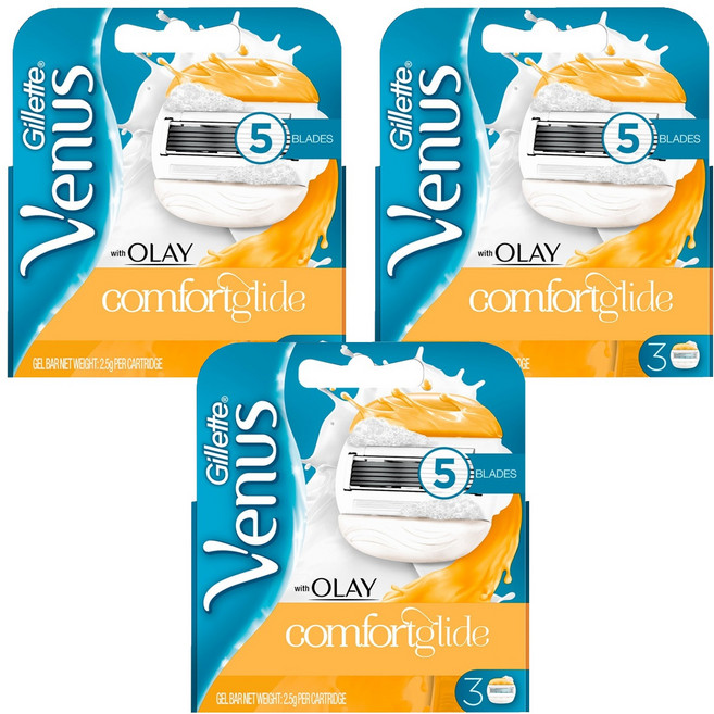 질레트 비너스 올레이 면도날, 3개입, 3개