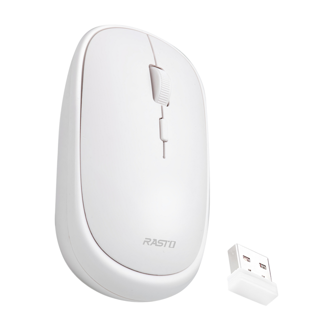 RASTO RM15 靜音 2.4GHz Wireless 滑鼠 白色 800/1200/1600 DPI R-PCA015