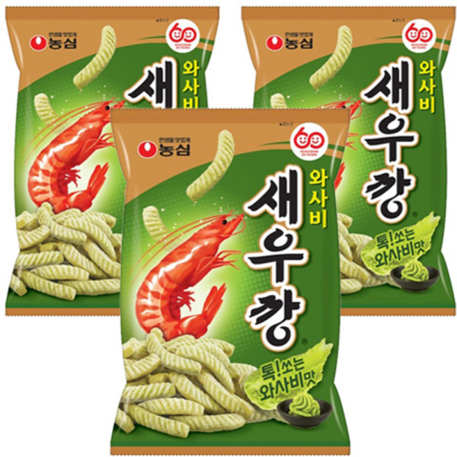 새우깡 농심 와사비, 70g, 3개