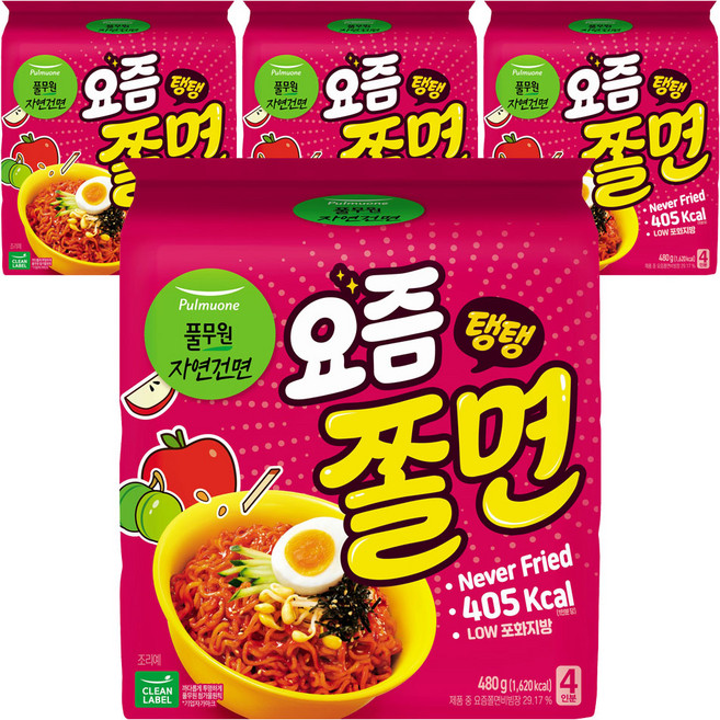 풀무원 요즘 탱탱쫄면 120g, 16개