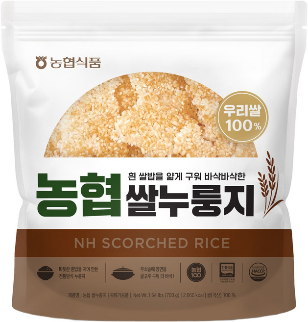 밥심 국산 쌀누룽지, 700g, 1개